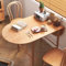 VOXMDY Küchentisch Ausziehbar, Gartentisch, Biertisch, Einfach zu Installierender, Platzsparender, Ausziehbarer Ovaler Esstisch aus Massivholz für Küche/Wohnzimmer