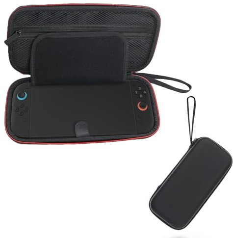 AriKroii Carrying Case for Nintendo Switch 2 (2025), Travel case with 10 Game Cartridges,Protective Portable Hard Shell Case Pouch Compatible with Nintendo Switch 2 Console & Accessories, Black
