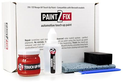 719/727 Rouge Vif Kit de Peinture de Retouche pour Renault Réparation des Rayures et des Ecailles