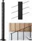 VEVOR Poteau Garde Corps, 914x25,4x50,8 mm, Poteau Rampe d'Escalier Câble avec Trous Pré-percés 30°, Inox, Support Horizontal et Incurvé, pour Main Courante, Balustrades, Noir, 1JZLGZXHS91402OS1001V0