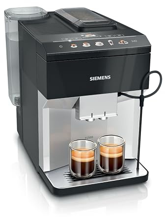 SIEMENS EQ500 Bean to Cup Coffee Machine, TP515GB1, Silver/Piano Black