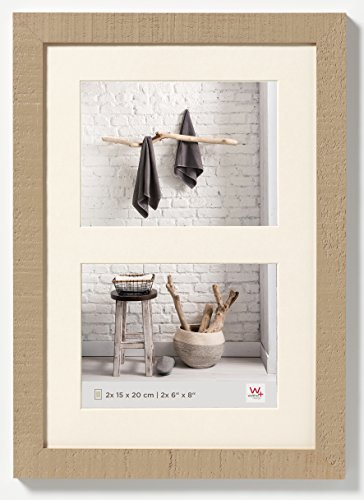 Walther 32.2 x 44.9 cm Home Wooden Multi Photo Frame for 2 Photographs, Brown