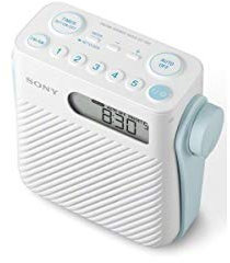 Sony ICF-S80 Radio Portable Splashproof - Blanc