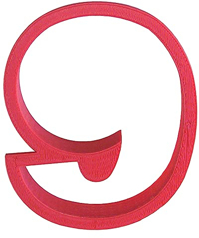 Number Nine Cookie Cutter 4 in