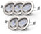 B.K.Licht - 5er Set LED Einbaustrahler 230V dimmbar in Stufen, schwenkbar, Lochmass 68mm, LED Spot, Deckenspots, Spots, Einbauleuchten, Einbauspots, Deckenstrahler, 86x70 mm, Matt-Nickel