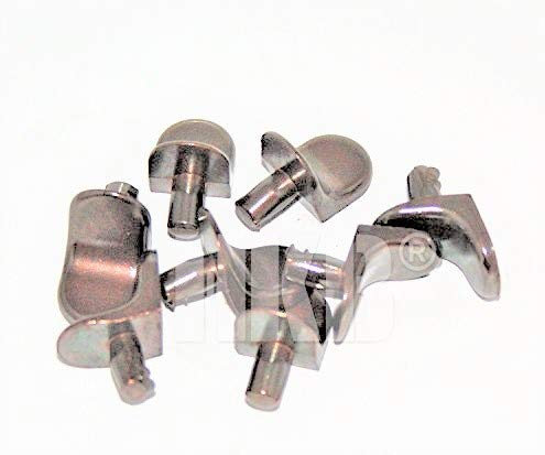 HKB ® 8 Stück Bodenträger, Druckguss brüniert mit Keilnasen, Zapfen-ø = 5 mm, Breite: 8mm, Qualitätsprodukt von Hersteller Hettich, Artikel-Nr. 392