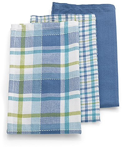 Kela Pasado Geschirrtücher, 3-teilig, Baumwolle, Blau, 65 x 45 x 0.3 cm, 3-Einheiten