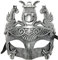 Ubauta Silberne antike griechische Spartaner Krieger römische Gladiator Maske, für Maskerade Kostüm Party/Karneval/Phantom der Oper/Ball