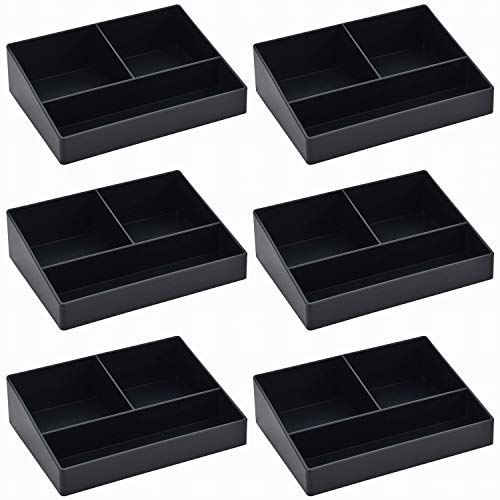 Sachet Holder Coffee Sachets Tea and Coffee Holder for TWININGS Tea Bags - Storage Organizer Condiment Box- Sugar Napkin Straw Teabags Container for Hotels Home Office 6PK Black