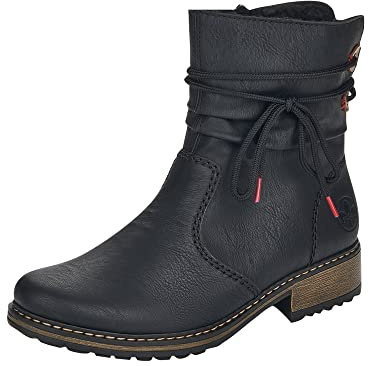 Rieker Herbst/Winter, Women’s Ankle Boots, Black (Schwarz/Mogano / 01 01), 8 UK (42 EU)