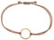 Selfmade Jewelry Armband Damen Roségold Kreis Größenverstellbares Makramee Bändchen Handgemacht Inkl. Geschenk-Verpackung (Rosegold - Braun)