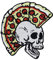Finally Home Totenkopf mit Pizza Haaren Bügelbild Patch zum Aufbügeln | Patches, Aufbügelmotive