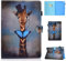 Bspring Coque pour iPad 9.7 2018 2017 / iPad Air 2 / iPad Air - Multi Angles Folio Stand Housse étui Case Cover, avec Support et Mise en Veille Automatique Compatible avec iPad 5 et iPad 6,Girafe