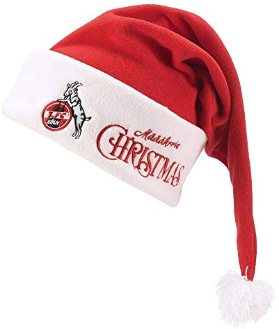 1. FC Köln Nikolausmütze - Winter - Weihnachtsmütze | Zipfelmütze | Mütze - Plus Lesezeichen I Love Köln