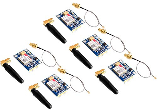 5pcs SIM800L V2.0 5V Wireless GSM GPRS Module Quad-Band with Antenna Cable Cap