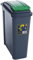 Wham 25/50 Litre Plastic Waste Bin with Flap Lid Recycling Bin (25L Green)