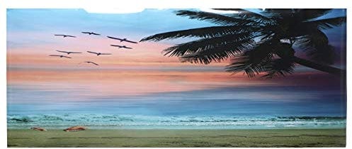 Aquarium Poster, Meer Sonnenuntergang Wolken Muster Aquarium Hintergrund Poster PVC Kleber Aufkleber Aquarium Tapete Dekoration(61 * 30cm)