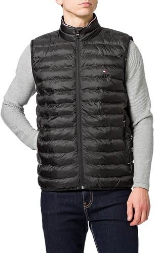 Tommy Hilfiger Hombre Chaleco Acolchado, Negro (Black), XXL