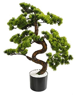 Kunstbaum Künstliche Grünpflanzen Bonsai Simulation Plastic Tree Topfpflanze Topf Verzierungen for Hausgarten-Dekoration Gefälschte Baum Kunstpflanze (Color : A, Größe : 70cm)