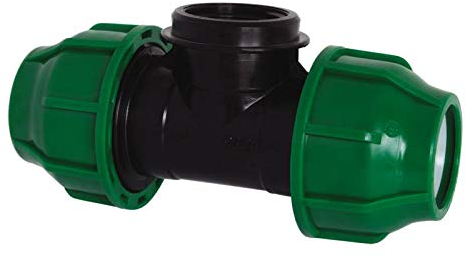 PP Rohr Verschraubung Grün PN10 Klemmfitting, T-Stück 16 x IG 3/4 x 16