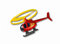 GÜNTHER FLUGSPIELE 1676 - Hubschrauber Fire Copter, ca. Ø 12,5 cm, Fliegender Feuerwehr Helikopter mit Schnellstartgriff, für Kinder ab 4 Jahren, …