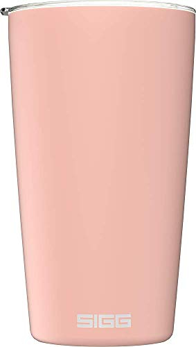 SIGG Neso Cup Shy Pink Thermobecher (0.4 L), schadstofffreier und isolierter Kaffeebecher, Coffee to go Becher aus 18/8 Edelstahl, mit Keramik Pure Ceram Beschichtung