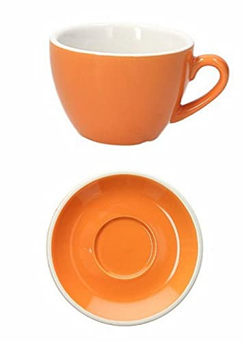 Tognana Albergo Set 6 tazze Colazione con Piattino Arancione