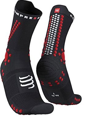 COMPRESSPORT Unisex Pro Racing V4.0 Trail Socken, schwarz/red, L