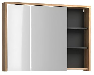 Vente-unique-Armoire Murale de Salle de Bain Coloris Naturel - 100 cm - PURNAL