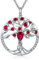 jiamiaoi Sparkly Tree of Life Necklaces for Women Cubic Zirconia Tree of Life Pendant with Birthstone, Come with Gift Box, Great Gift for Women/Mother/Wife