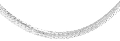 Tuscany Silver 2,5 mm ovale Fischgrätenkette 41 cm/16 für Damen (Silber)