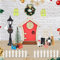 Vibbang 19 Pezzi Porta Elfo Natale Kit, Porta Elfo Natale Accessori Miniatura Casa delle Bambole Porticina Elfo Natale Legno Porta Elfo Natale per Elfo Natale Casa Addobbi Natalizi Regali (B)