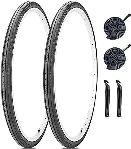 27 X 1 1/4 Fahrradreifen 27 Zoll Rennrad Reifen 32-630 Faltperlen Ersatz Fahrradreifen Set (2 Reifen 2 Schläuche)