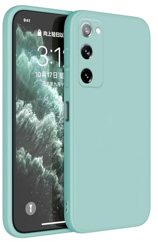 Topme Coque pour Samsung Galaxy S20 FE (6.5 inches) Etui Housse, Protecteur de Peau en Silicone TPU - Cyan Clair