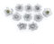 10 STK Kunstblumen Blumenköpfe Bunt Kunstblumen Köpfe Blumen Rosen Simulation Dekoration Blume Kopf Kunstblumen Künstliche Blütenköpfe Für DIY Basteln Hochzeit Party Home Deko,Silber