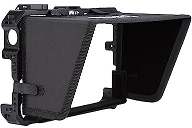 Nitze Monitorkäfig mit Montageplatte und Sonnenblende für Atomos Shogun Ultra Sgogun Connect 7 HDR Recorder