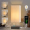 Depuley Nachttischlampe mit USB Anschluss, Tischlampe aus Stoff Lampenschirm, E27 Moderne Tischleuchte, Kaffeetisch Schreibtischlampe, Nachtlicht für Wohnzimmer, Schlafzimmer, Büro, Hote