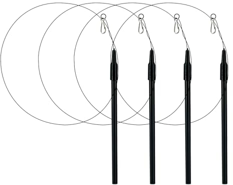 ROSAUI Interactive Cat Teaser Wands - Set of 4 | Bendable Steel Wire | Versatile and Fun Cat Toy Accessories