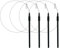 ROSAUI Interactive Cat Teaser Wands - Set of 4 | Bendable Steel Wire | Versatile and Fun Cat Toy Accessories