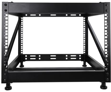 kenable 48,3 cm (19 Zoll) Offener Rack 6U Rahmen Datenschrank PDU/Netzwerk/Panel/Switch Büro/Studio