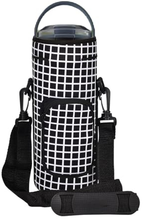 Bolsa de almacenamiento portátil Blender con correa para el hombro para Ninja BC151EUBK/BC151EUNV/BC151EUCR/BC151EUEM/BC151EUPR/BC151EUWH Blast Batidora inalámbrica portátil, 530 ml (cuadros negros)