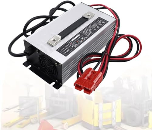 HYDTGZ 24V 40A Gabelstapler Batterieladegerät mit 50A/120A/175A/350A Anderson Stecker, Elektroauto Ladegeräte, LCD Display zum Laden von Blei Säure Batterien,A,50A