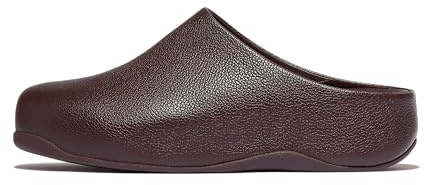 Fitflop Damen Shuv Tumbled-Leather ClogsHolzschuh