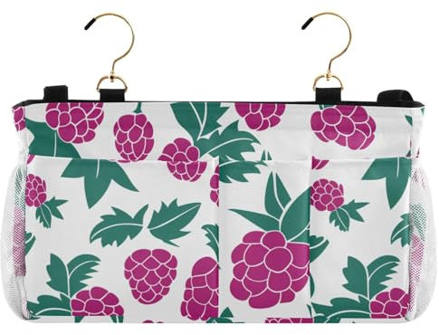 siphylline Organizer da comodino da appendere per dormitorio, a castello, soffitta, letto d'ospedale viola ananas