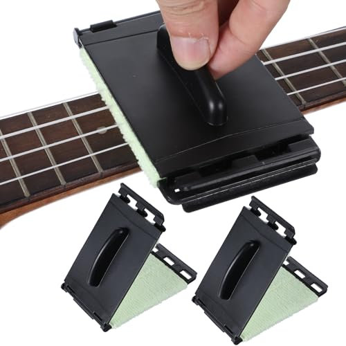Jeffdad Confezione da 2 panni per la pulizia delle corde della chitarra, panno per la pulizia delle corde della chitarra, strumento per violino/violoncello/basso/ukulele/chitarre elettriche