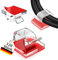 MiuCo 120 Stück Kabelhalter Selbstklebend - Kabelclips für Kabelmanagement und Kabel Organizer - Kabelklemmen & Kabelbefestigung am Schreibtisch - Transparent Kabelführung (Lichterkette Befestigung)
