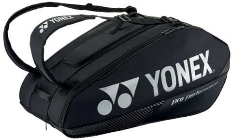 YONEX Team Tennisschlägertasche, Schwarz, 9 Stück