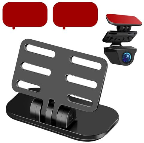 QZKJQDD Dash Cam Holder Set, Car Camera Mount, Universal Rear View Camera Rear Window Mount, Metal Bracket Rear WindowHolder, Easy Install 180° Angle Adjustment Dash Cam Mount Inside the Car