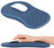 EooCoo Mouse Pad Wrist Support with Massage Design, Ergonomic Mouse Mat,Wrist Rest Pain Relief Mousepad with Memory Foam & Non-Slip Silicone Base (12x8 inch,Blue)