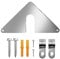 Hose Bib Mounting Plate, Stainless Steel Tap Mounting Bracket Spigot Secure Mounts Plate for Kitchen Garden Bathroom Outdoor (Silver)